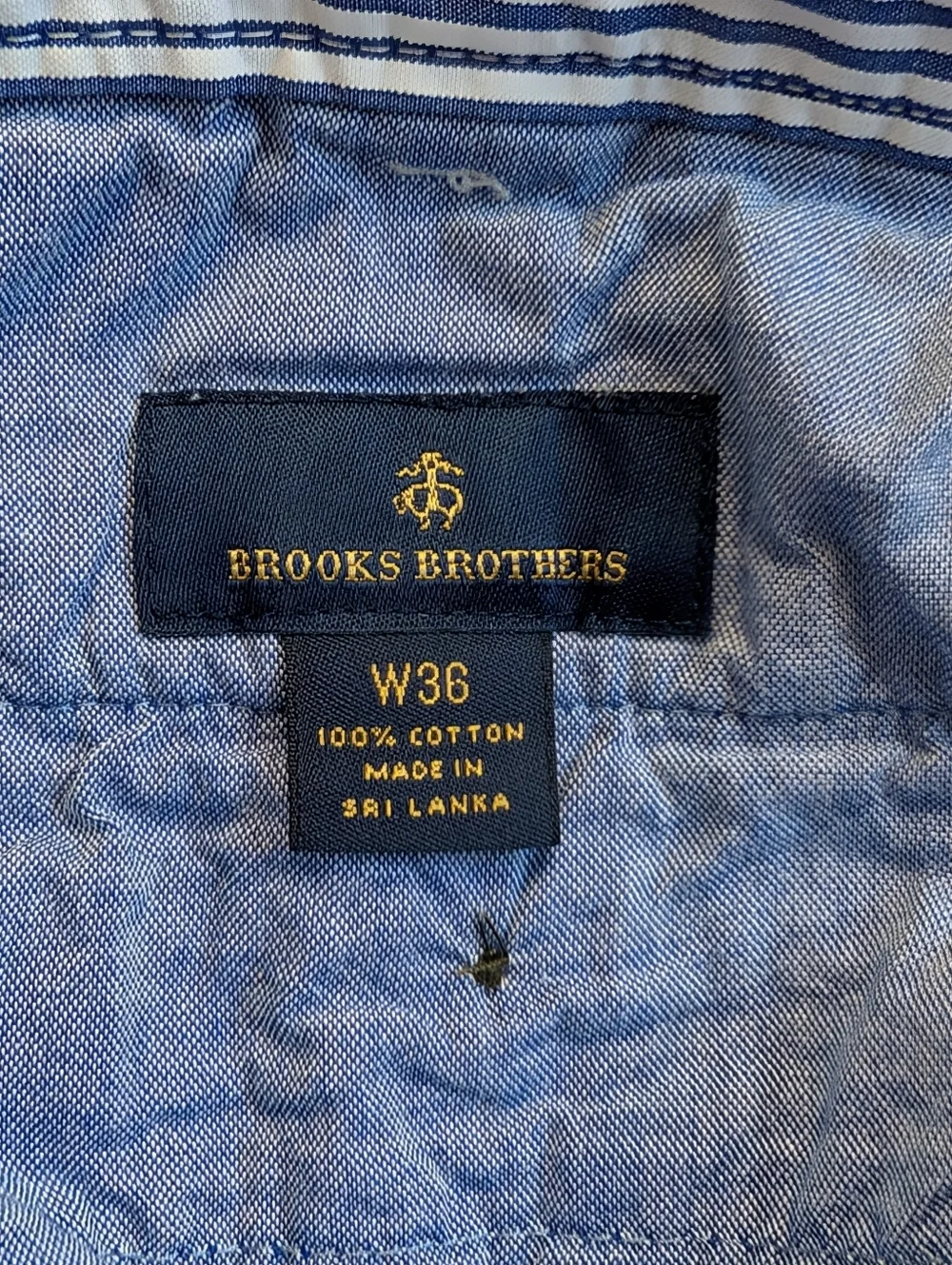 Brooks Brothers Seersucker Stripe Shorts Blue White Classic Preppy Cotton 36